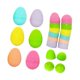 thumbnail image 2 of 12 piezas de huevos de Pascua de 12 piezas rellenos de canasta de pascua 2.36 pulgadas coloridas decoración de la fiesta del tema de la Pascua para, 2 of 9