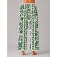 thumbnail image 5 of Pajama Pants for Women, Retro Green Floral Soft Breathable Sleepwear Lounge Pants with Pockets, 5 of 8