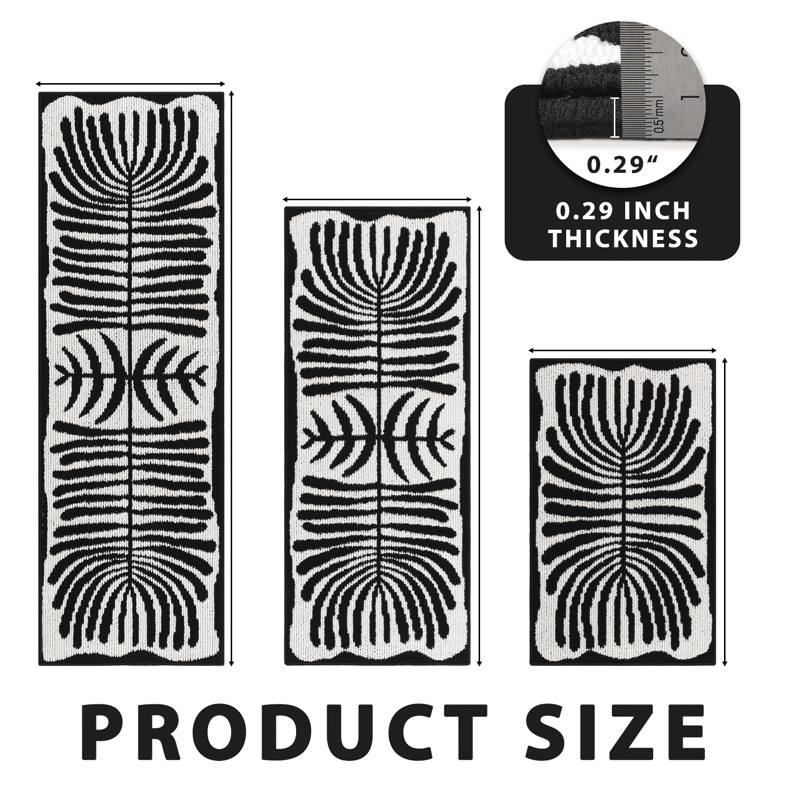 Yamaziot Kitchen Rug and Runner Set of 3, Farmhouse Kitchen Floor Mats Non Slip Washable Runner Rug Carpet for Sink Laundry Room Door