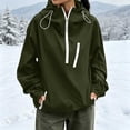 thumbnail image 5 of Tsivenald Women's Fashion Solid Color Long Sleeve Pocket Zipper Outdoor Waterproof Rain Jackets Windbreaker Coat, Army Green S-2XL, 5 of 7