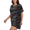 thumbnail image 2 of Lsque Cool Sports Car Women's Short-Sleeved Pajama Set - 2 Piece Soft and Lightweight Sleepwear Set-X-Large, 2 of 9