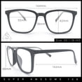 thumbnail image 3 of Classy Elegant Studious Urban Horn Rim Blue Light Filtering Glasses [Black], 3 of 8