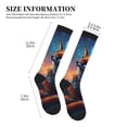 thumbnail image 4 of Pofeuu Starry Sky Meditating Fox Print Compression Socks for Women & Men Circulation - Best Support for Nurses,Running,Athletic,Sports, 4 of 7