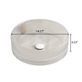 thumbnail image 6 of 14 Inch Round Crystal Glass Vessel Sink Clear Transparent No Faucet, 6 of 6