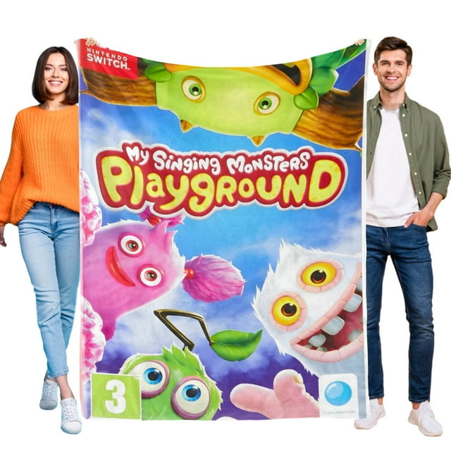 My Singing Monsters anti-pilling, suave, ligera, esponjosa y acogedora de lujo para hogar y cocina – Perfecta para niños y adultos,80X100cm