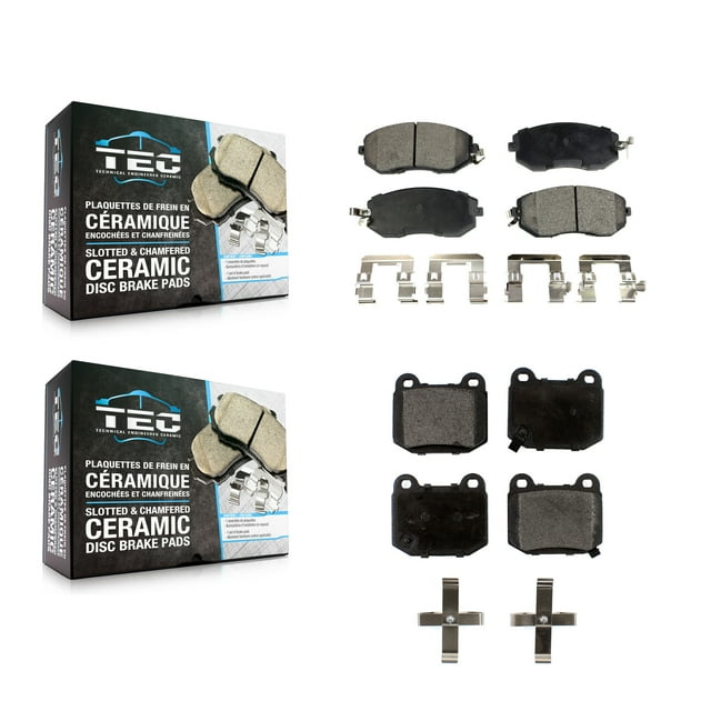 TEC Front Rear Ceramic Brake Pads Kit for Car 2017 Subaru BRZ Limited Premium Without Brembo Brakes KTC-100724
