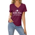 thumbnail image 1 of TSADFHJI Hauts de Noël Grande Taille pour Femmes T-Shirt Décontracté Imprimé Cœur de la Saint-Valentin Col Rond Manches Courtes m Rouge, 1 of 4