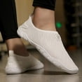 thumbnail image 5 of Womens Quick Dry Water Shoes Slip-On Barefoot Beach Pool Yoga Shoes Lightweight Non-Slip Aqua Socks White,Size 7.5, 5 of 6