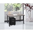 thumbnail image 2 of Regency Kee 48 x 24 in. Mobile Desk with Storage- Maple Top, Black Legs, 2 of 6