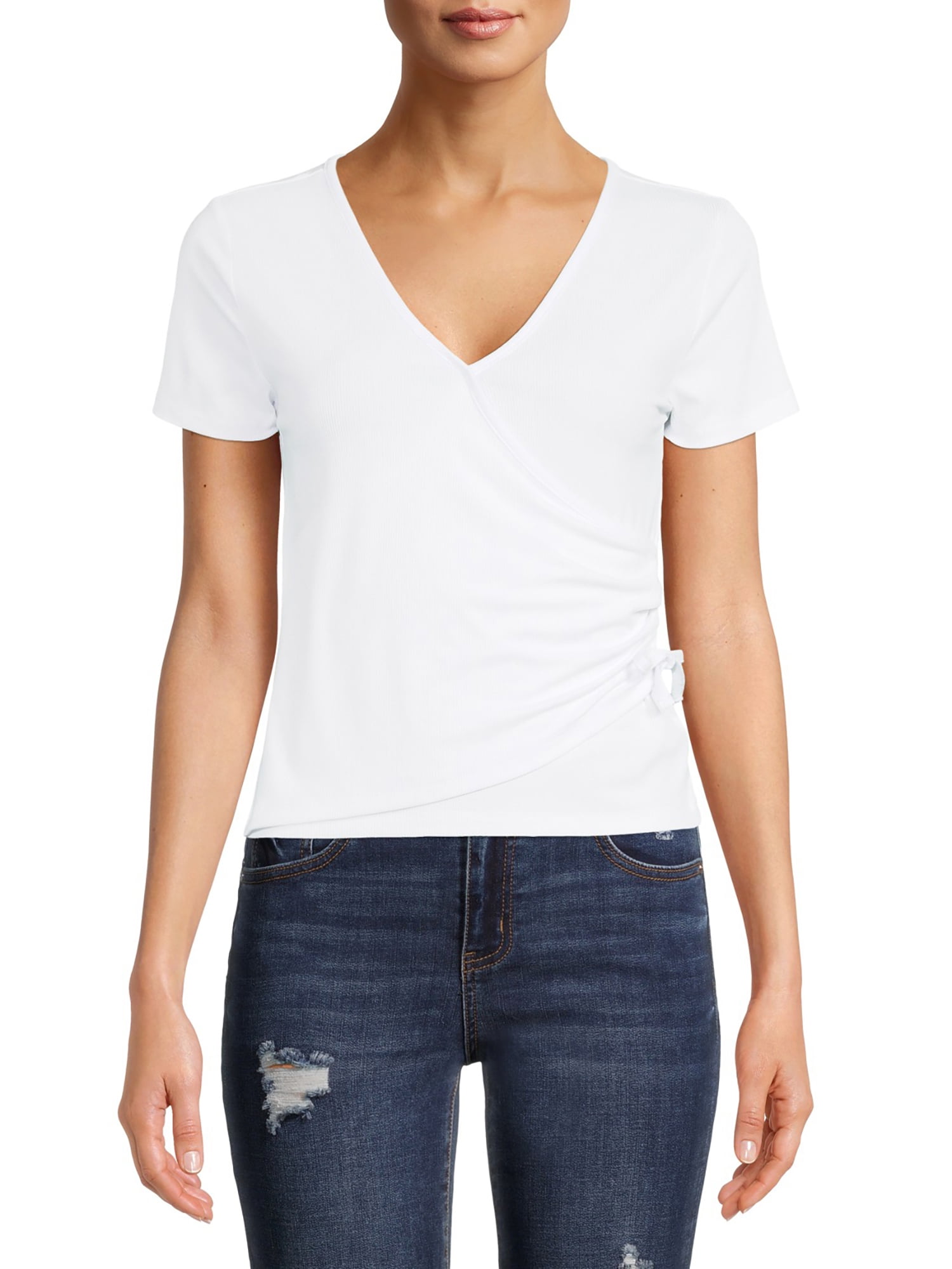 Eye Candy Junior' Surplice Side Tie T-Shirt