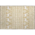 thumbnail image 2 of Addison Rugs Mayfield Premium Machine Washable Transitional Holiday Gold Rectangle Rug, 1'8" x 2'6", 2 of 6
