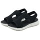 thumbnail image 1 of Sandalias de cuña con punta abierta Sandalias casuales de verano Malla de moda para mujer (36) Negro, 1 of 9