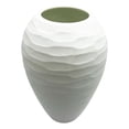 thumbnail image 2 of Bergamo Art 14" High Decorative Handmade Textured White Glass Vase in White, 2 of 5