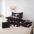 thumbnail image 6 of Manfei Chic Bowtie 7-Piece Twin Bedding,Alphabet Letters L Bedding Comforter Set,Black Reversible, 6 of 7