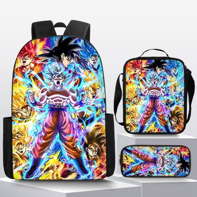 Anime Dragon Ball Backpack, Schoolbag Three-piece-ZJKDGJKJ