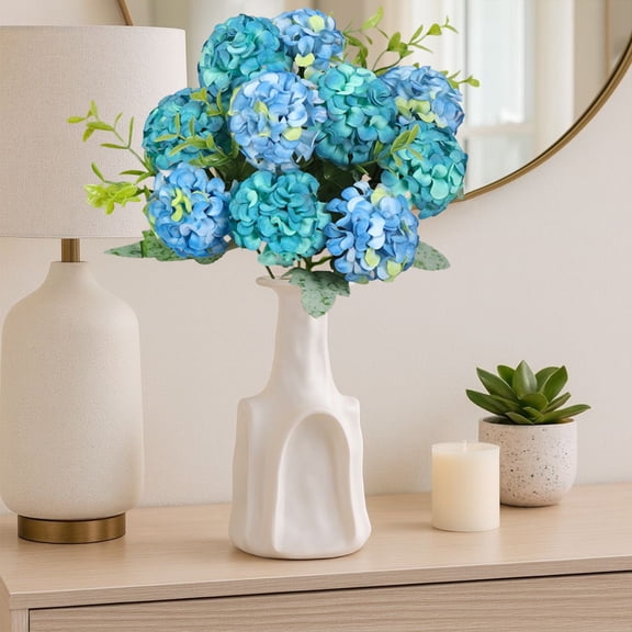 Aufmer Artificial Flower Wall Decor, Realistic Faux Blooms for Wedding Handheld Bouquet Centerpiece, 36CM Large Silk Flower Arrangement for Home Party Garden Office, Imitation Flower Decoration