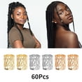 thumbnail image 3 of Unique Bargains 60 Hair Cuffs Dreadlock Hollow Dreadlock Hair Clips Gold Tone Silver Tone, 3 of 5