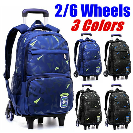 Meigar Rolling Backpack On Wheels High-Capacity Trolley Student School Bag Backpacks for Students Climbing Stairs 2/6