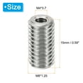 thumbnail image 2 of Unique Bargains Adaptateurs Filetage Manchon Réducteur Écrou M8 * 1,25 Mâle à M4 * 0,7 Femelle Réparation Insert Vis Réducteur 15mm 10 Pcs, 2 of 6