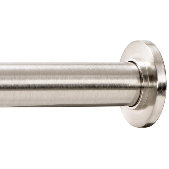 Tension Curtain Rod Brushed Nickel 24" to 36" for Windows and Shower Use