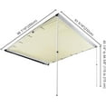 thumbnail image 6 of 7.6'x8.2' Car Side Awning SUV Truck Vehicle Awning Rooftop Pull Out Tent Shelter PU2000mm UV50+ Shade SUV Outdoor Camping Travel Beige, 6 of 16
