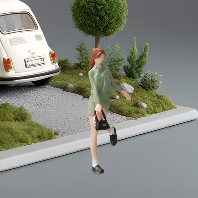 Figura a escala 1/64, modelo de diorama, maqueta de paisaje en miniatura, trenes, accesorio para fotografía arquitectónica, figura versátil de resina