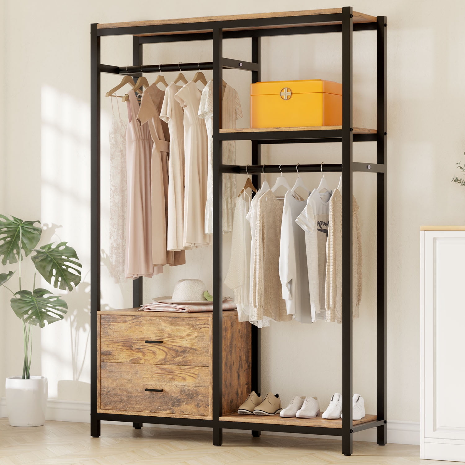 HOKEEPER 650lbs Heavy Duty Free Standing Closet Organizers and Storage
