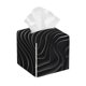 thumbnail image 1 of Fotbe Abstract Black And White Waves Porta Pañuelos Decorativo de Cuero, Caja Cuadrada Moderna para Pañuelos Faciales, Organizador y Dispensador 5x5x5'', 1 of 7