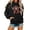 Black, variant on Women Sweatshirts Cozy Cow Print Hooded Sweatshirt for Everyday Wear and Casual Outings Across Seasons Black XL