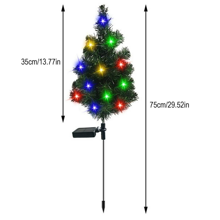 2Pcs Solar Christmas Tree,Christmas Lights for Outdoor Christmas ...