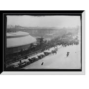 Historic Framed Print, [Crowds arriving at the stadium, New York, N.Y.], 17-7/8" x 21-7/8"