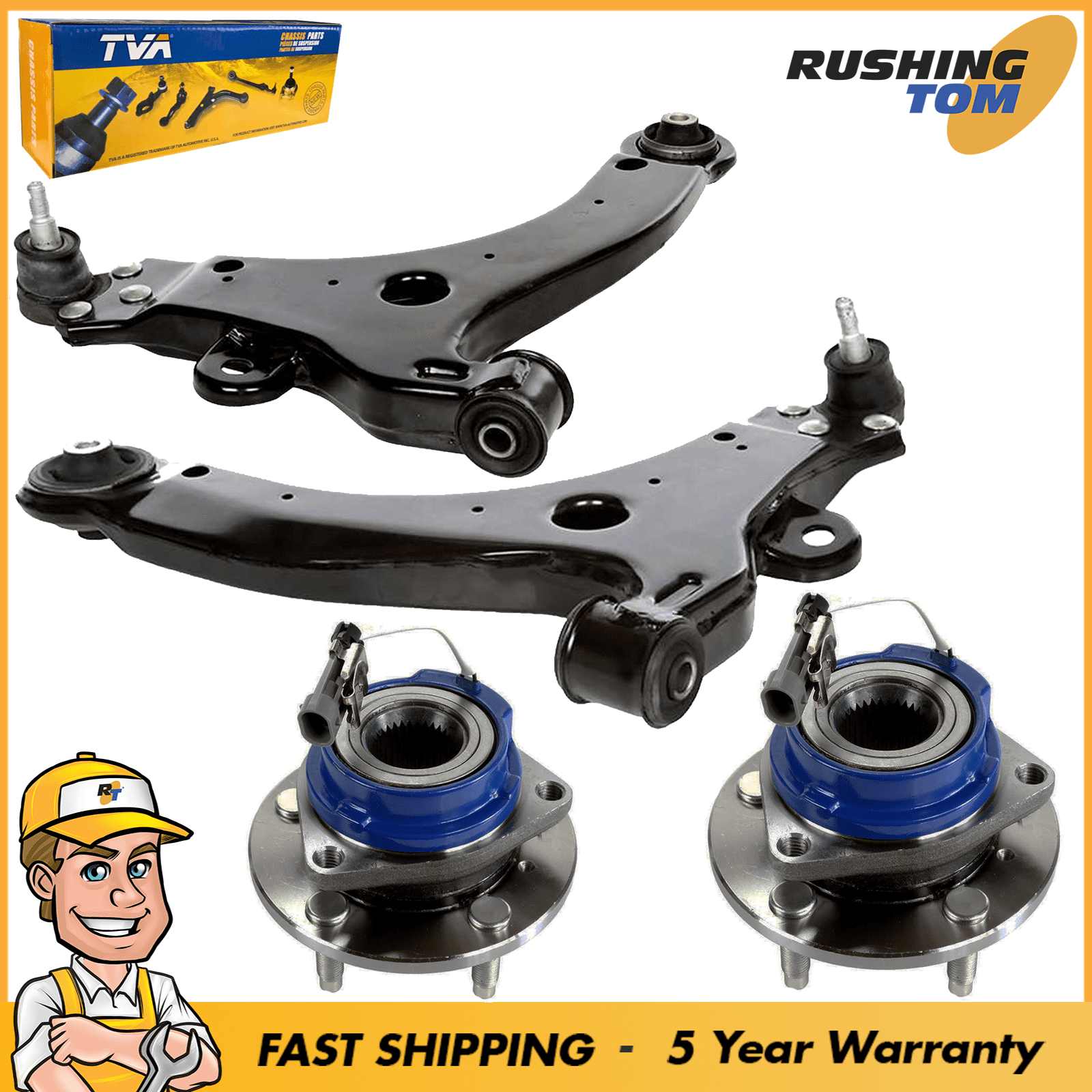 4 Rear Wheel Hub Bearing Control Arm fits 20002010 2011 Chevrolet