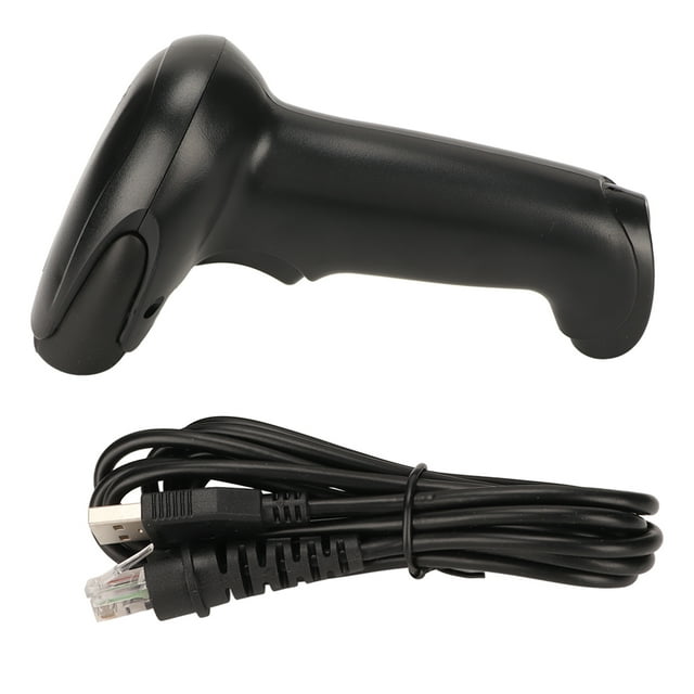 Scanner de Code-Barres Portatif 1D 2D Ergonomique Noir Filaire pour Stockage Commercial Logistique