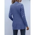 thumbnail image 6 of Women's Cardigan Fall Cardigan Lightweight Long Sleeve Knit Sweater Button Loose Jacket with Pockets, 6 of 8