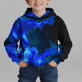 thumbnail image 2 of Piuwrlz Boys Hoodies Pullover with Pockets Hood Fall Winter Warm Casual Sweatshirts Blue Size 5 T, 2 of 8