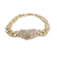 S & M Jewelry Hugs & Kisses Xo Bracelet in Gold Plated, 7.5"