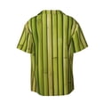thumbnail image 4 of Goofa Green Bamboo Fence Printed Men's Casual Short-sleeved Shirt,Lightweight Breathable Button-down,Summer Casual men's top,Versatile Fashion shirt-Large, 4 of 7