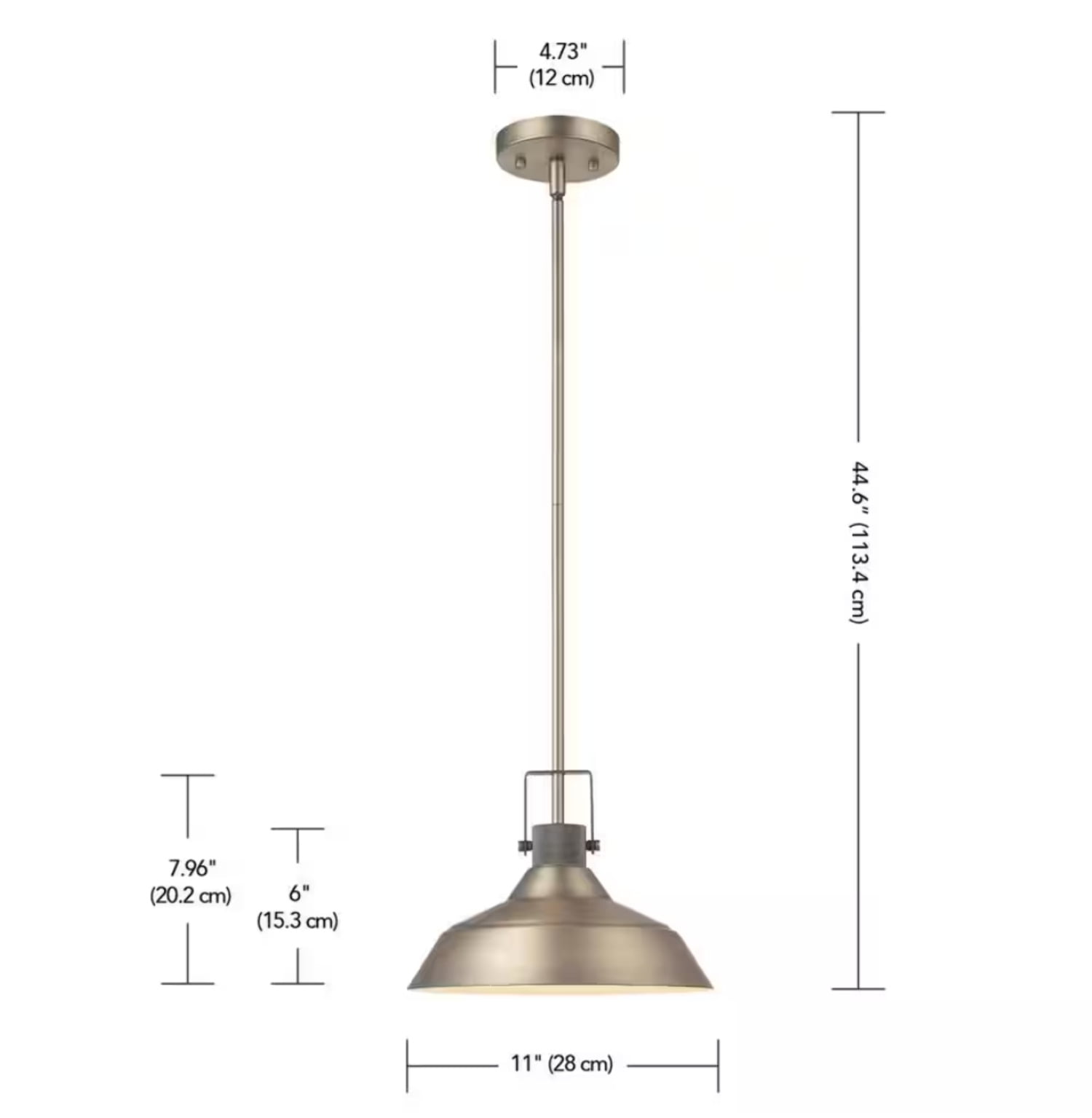 Sutton 1-Light Matte Brass Pendant Lighting with Textured Socket