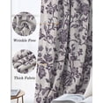 thumbnail image 3 of Farmhouse Purple Blackout Curtains for Bedroom Living Room Darkening Curtains 84 Inch Length 2 Panels Set Vintage Flower Leaf Botanical Plant Window Curtain Window Treatment Grommet Drapes 42"x84", 3 of 9