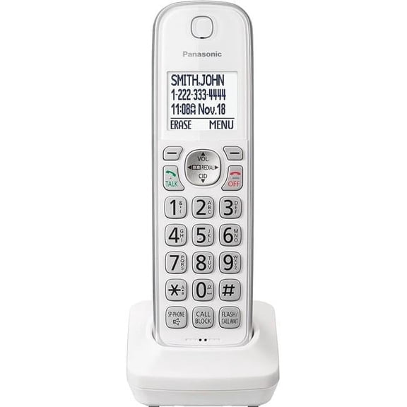 DECT 6.0 Additional Cordless Phone Handset for TGD633W & TGD632W Series, White