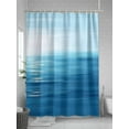 thumbnail image 5 of Fsddascl Blue Coastal Shower Curtain Set - Small 36" x 72" Washable Bathtub Curtain with 12 Hooks, Modern Summer Ocean Wave Waterproof Fabric Stall Shower Curtains for Bathroom/Bathtub Décor, 5 of 6