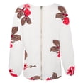 thumbnail image 5 of Blouse à Manches Longues Fines pour Femmes, Imprimé Floral, Col en V, pour Femmes, 5 of 5