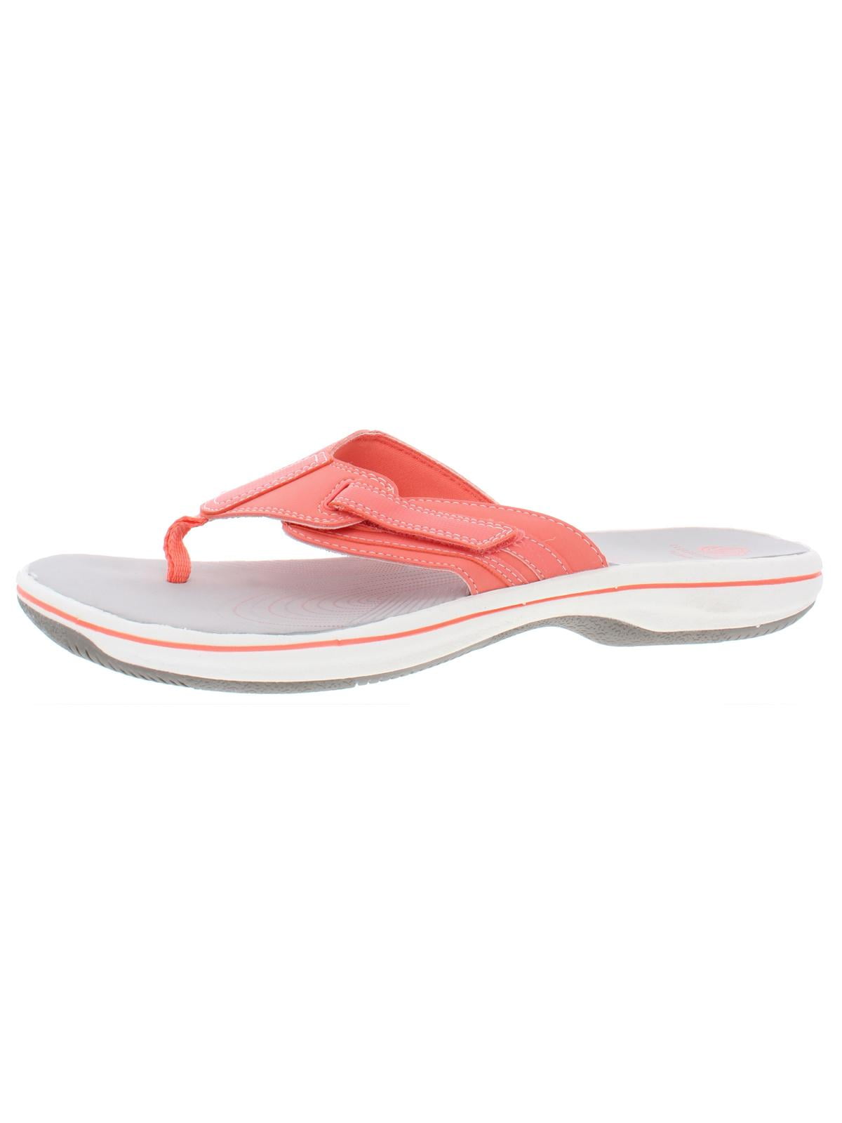 clarks flip flops womens orange