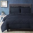thumbnail image 1 of Enviohome King Size 7-Piece Microfiber Comforter Set, Down Alternative, Ultra-Soft, Navy, Bed In a Bag, 1 of 6