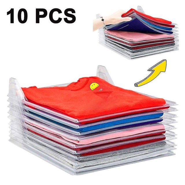 Paquete de 10 organizadores de archivos para organizador de camisetas y tablero plegable para guardarropa