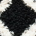 thumbnail image 5 of SAFAVIEH Dallas Jerrie Geometric Shag Area Rug, Black/Ivory, 6' x 6' Round, 5 of 6