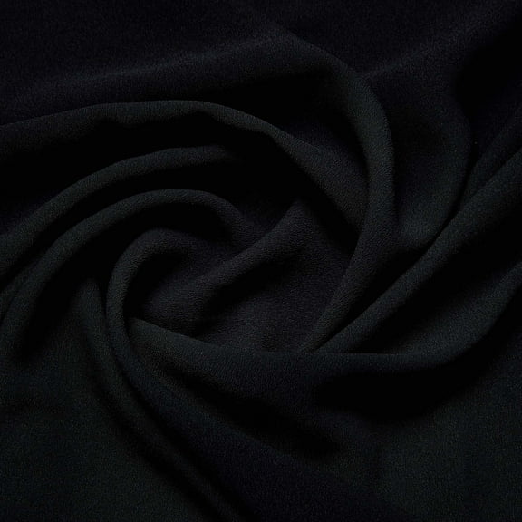 Zelouf Ryann Satin Crepe , Sewing, DIY, Crafts Fabric by the Yard, 999 Black, 3 Yard