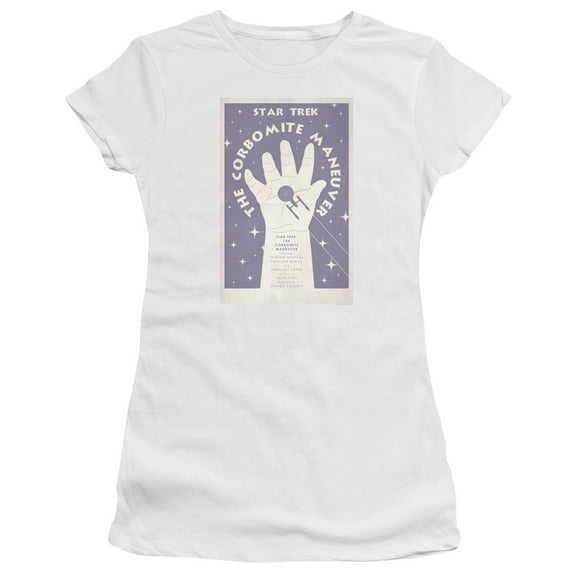 Star Trek Tos Episode 10 Junior Women's Sheer T-Shirt White