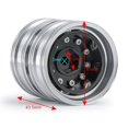 thumbnail image 3 of maskred Silver Easy To Replace And Install Rear Rim For 1/14 RC Car Rear Wheel Wheel Hub Truck Style Durable Silver, 3 of 6