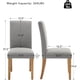 thumbnail image 4 of Elegant dining set: 2 gris fabric sillas con sturdy wood legs - perfect para your dining room, 4 of 8
